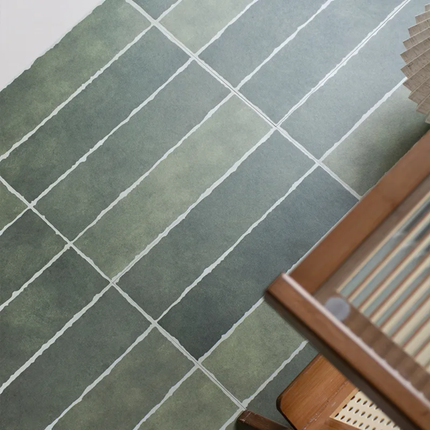 Rectangular Retro Green 300x300mm Tiles for Kitchen Bathroom Balcony Background Wall Restaurant Villa Homestay Rectangular Tiles