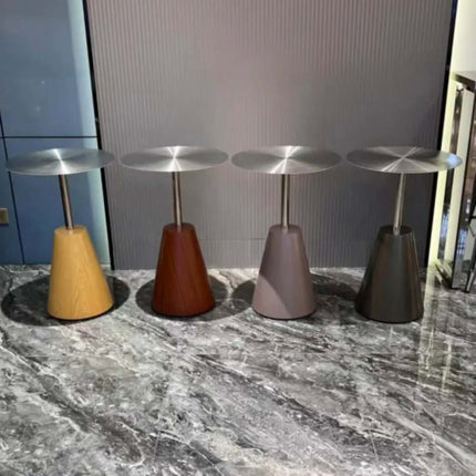 Luxury Small Stainless Steel Side Table Set Modern Design For Living Room Hotel Restaurant or Coffee House Diameter 50-60cm