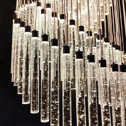 Nordic Modern Luxury Glass Chandelier Light Long Custom Indoor Decor For Hotel Lobby Bar Villa Stair Hall Chandeliers