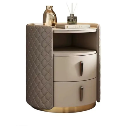 Light Luxury Minimalist Modern Designer High-End Solid Wood Glass Top Home Furniture Nightstand Simple Creative Bedroom