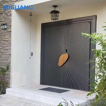 Luxury Villa Entrance Anti-Theft Front Door Aluminum Front Exterior Door Modern Pivot Armored Door Residential
