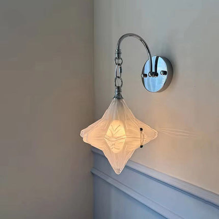 French Bauhaus Star Wall Lamp Entrance Bedroom Bedside Corridor Middle Ancient Glass Luxury Designer Light
