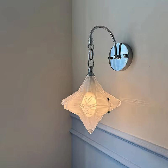 French Bauhaus Star Wall Lamp Entrance Bedroom Bedside Corridor Middle Ancient Glass Luxury Designer Light
