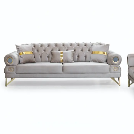 New Luxury Genuine Leather Sofa Modern Postmodern Designer Living Room Combination Furniture For Hotel & Villa