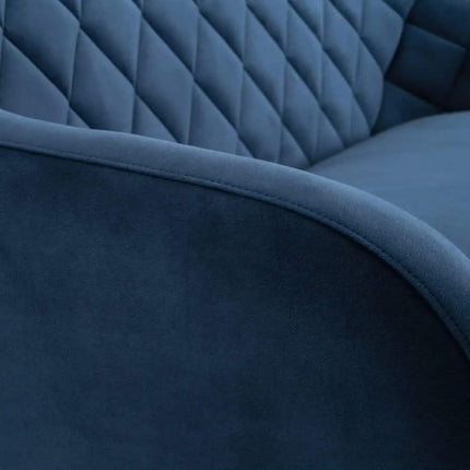 European Style Wood Legs Upholstery Sofa Set Modern Blue Velvet Couch Hotel Living Room Sofa Set with Armrest