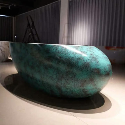 Modern Calacatta Viola Marble Bathtub Artificial Stone Natural Stone Tub For Villa Design Portable Soaking for Bathroom Use