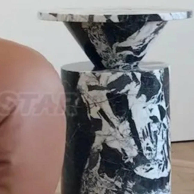Newstar Unique Monolithic Stone Furniture Side Coffee Table Nero Grand Antique Marble Sofa Side Table