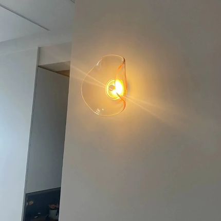 Modern Minimalist Irregular Round Glass Wall Lamp Led Lamp For Bedside Background Wall Living Room Wall Lights for Home Decor