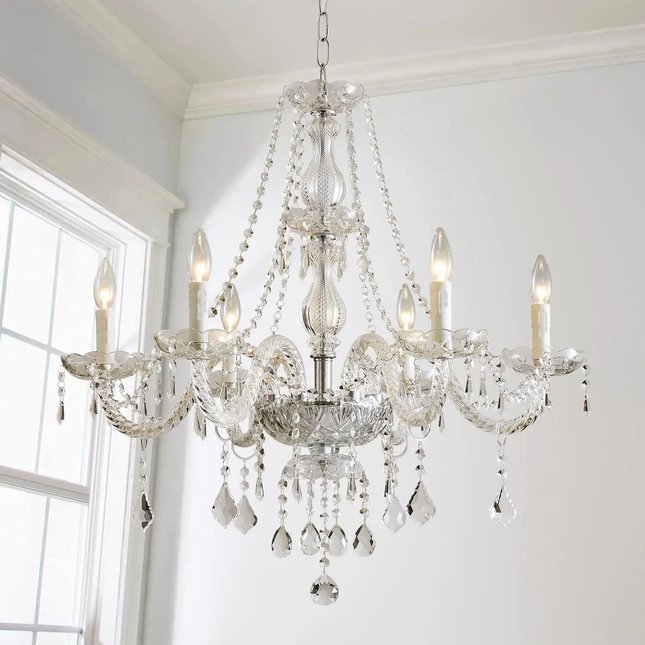 Customizable Luxury LED Big Hanging Lamp For Apartment Villa K9 Crystal Candle Chandeliers Lighting For Living Room