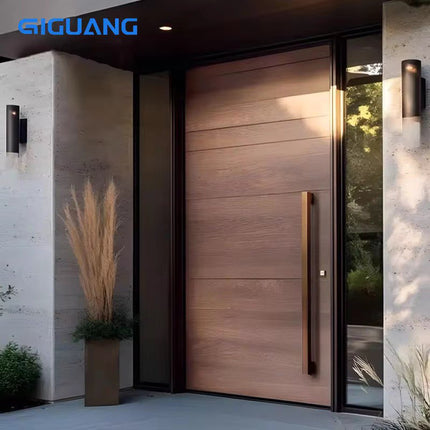 European Style Ornate Carved Warm Insulated Elegant Villa Main Entrance Exterior Wood Door