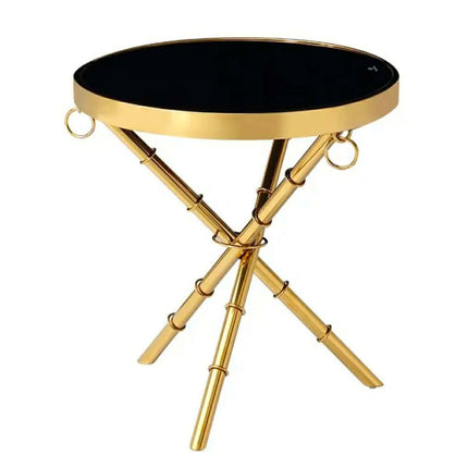 Gude Modern Luxury Stainless Steel Gold Marble Top Coffee Table With Titanium Planting Side Table