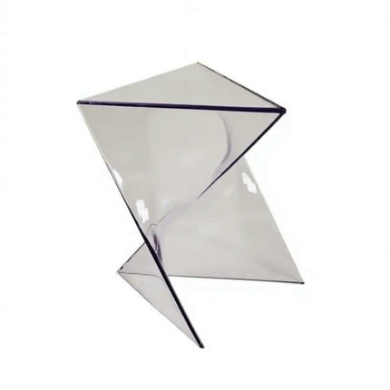 Modern Irregular Acrylic Side Table Orange Geometric Accent Table For Living Room Bedroom End Table
