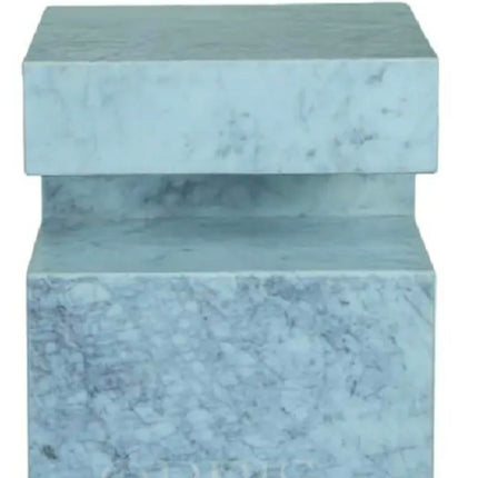 Customized Color Marble Side Table Modern Handmade Square Block Accent Table Luxury Nightstand Dining Living Apartment Hotel
