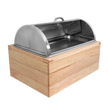 Buffet Food Warmer Ice Pack Powered Stainless Steel Bain Marie Chafing Dish Modular Design Brushed Finish Food-Grade Material