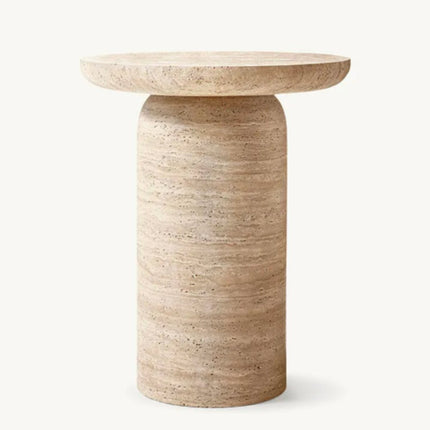 OEM ODM Wholesale Modern Furniture Nordic Style Travertine Block Home Deco Round Coffee Side Table