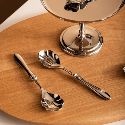 Luxury Shell-Shaped Stainless Steel Serving Spoons Premium Quality Unique Design Tableware Coffee Spoon Teaspoon