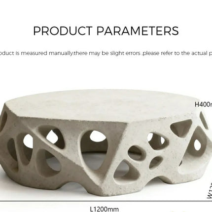 Made of concrete Outdoor Furniture Suppliers Creative Honeycomb End Coffee Table GRC Durable Center Table For Living Room Patio Hotel