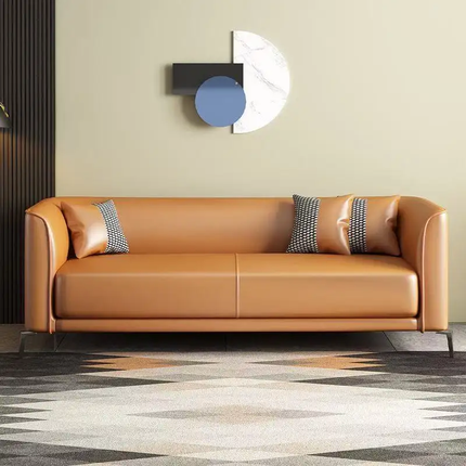 Modern Minamalism Solid Wood Fabric Sofa for Hotel Apartment Living Room Three-Person Removable Washable