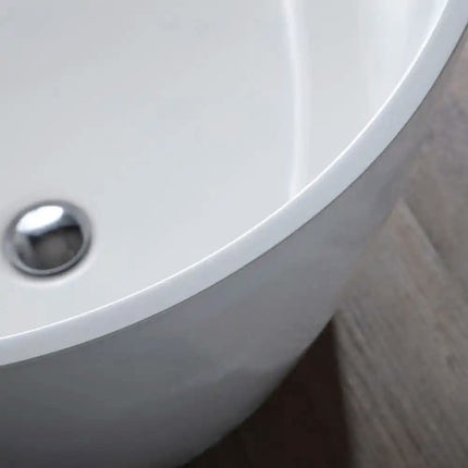 Factory Customized Beige Cream Bathtub Whirlpools Solid Surface Stone Bathtub for Home Bathroom Hotel
