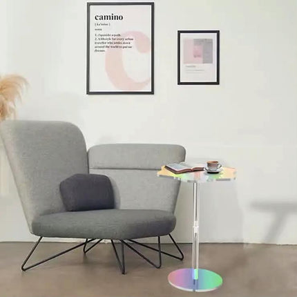 Colorful Acrylic Coffee Table Transparent Small Round Table Coffee Side Table