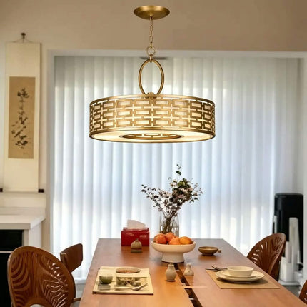 American Design Antique Copper Chandelier Metal Farmhouse Pendant Lights for Living Room Kitchen Island