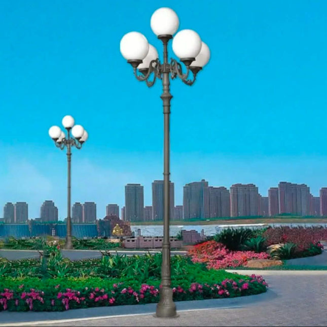 Spherical 3-Meter-3.5-Meter-High Courtyard Light Emitting Diode Landscape Lamp Pole Decoration Garden Modern Landscape Lighting