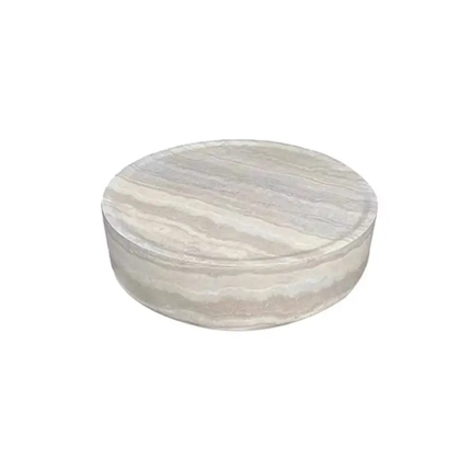 Made of FiberGlass Nordic Wabi Sabi Light Luxury Minimalist Designer Movable Coffee Table Circular Glass Fiber Resin