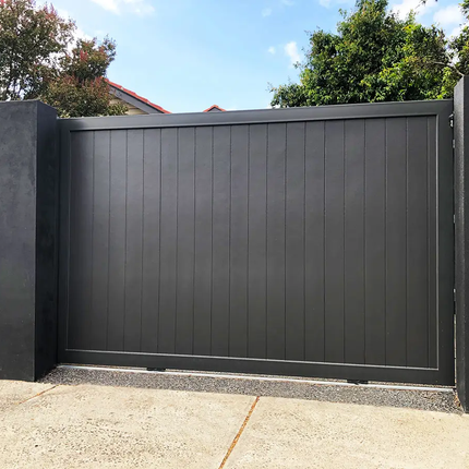Electric Driveway Cast Cantilaver Sliding Barrier Door Aluminum Gate