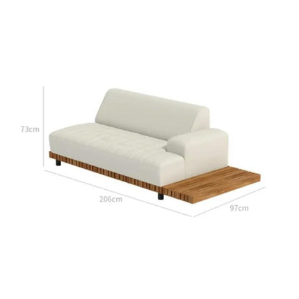 Teak Contemporary Modern Modular Sectional Outdoor Sofa Set Durable Waterproof Balcony Garden Furniture for Villa Hotel