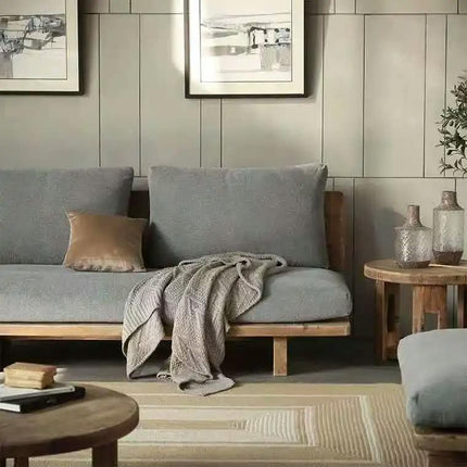 French Classic Country Antique Rustic Wabi Sabi Furniture Solid Wood Sofa