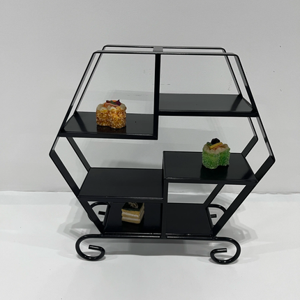 Hexagon Steel Display Rack For Hotel & Restaurant Buffet Dessert Catering Hot Pot & Food Serving Cake Stand