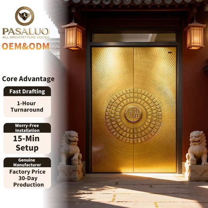 2026 OEM PSL High Quality Modern Steel Residential Home Villa Entrance Security Front Entry Exterior Doors For Houses