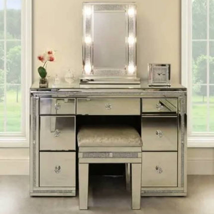 Venetian Dressing Style WXDL-103 Sparkle 3 Colors Bulbs Mirror Dressing Table Set