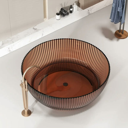 NEW Design Round Transparent Resin Bathtub in Bathroom Bathtub New Design Art Bathtub
