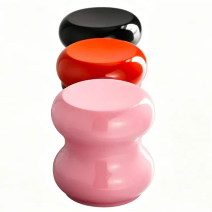 Gourd-Shaped Fiberglass Side Table Sculpture Hourglass Modern Glossy Accent Table For Living Room Bedroom Hotel