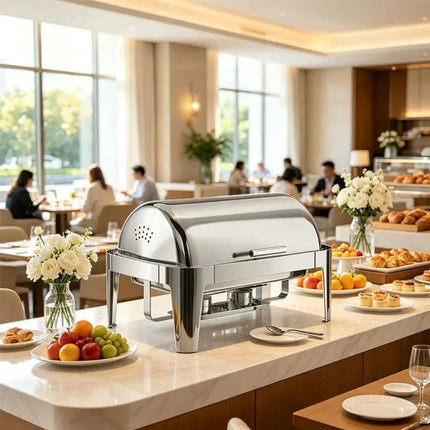 Luxury Stainless Steel Chafing Dish For Hotel Restaurant Catering Buffet Food Warmer Heating Display For Restaurants Catering