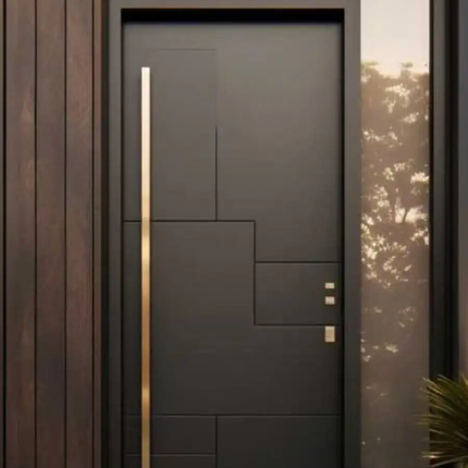 Energy Efficient Anti-Theft Villa Front Entry Door -Thermal Break Design Custom Precision Carved Aluminum Door For Mansions