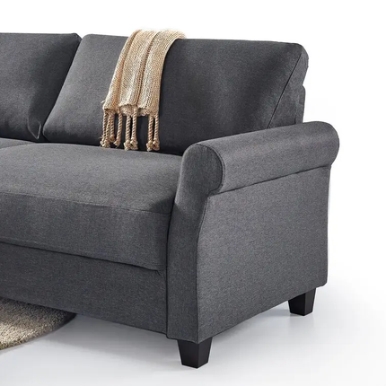 Best Candy Modern Foldable 2 Seat Luxury Gray Fabric Sofa Bed with Storage Space for Home Decoration