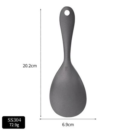 New High Quality 304 Stainless Steel Kitchen Utensils Stick Pot And Rice Spoon Non Stick Pot Rice Spoon Rice Paddle