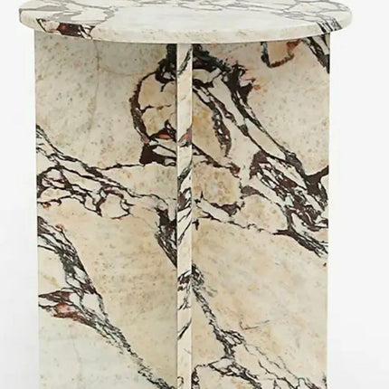 Luxury Calacatta Viola Marble Hotel Furniture End Table Nordic Small Round Coffee Side Table For Living Room