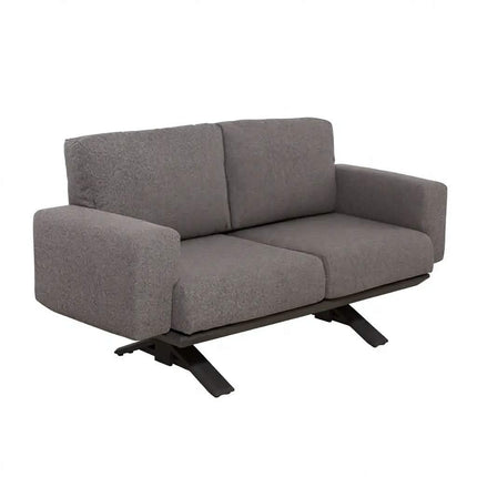 Modern Three Seat Reclining Sofa PU Leather Upholstered Foam Filled Square Straight Arm Tight Back Metal Legs Living Room