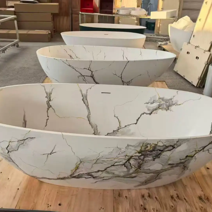 Freestanding Bathtub Modern Art Bathtub Gray Color Ink Painting Apartment Bathroom Painting Of Dynamic Whirlpool Tub Luxury