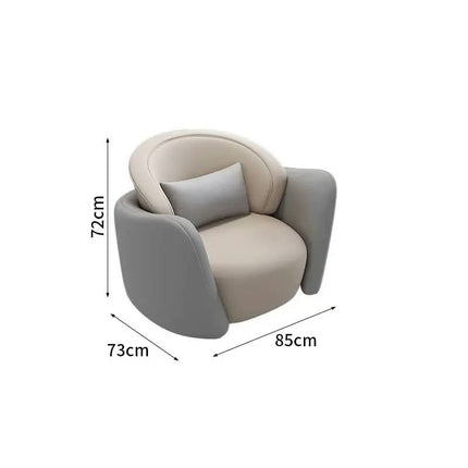Modern Fabric PU Leather Accent Chair Home Leisure Sofas Restaurant Bedroom Single Sofa Chairs Hotel Living Room Furniture