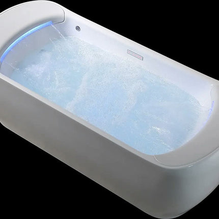 Freestanding Rectangle Modern Eco-Friendly Acrylic Bathtub Drainer Inchuded Indoor Bathroom Soaking Corner Bathtub for Hotel