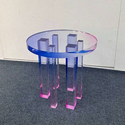 New Design Modern Living Room Acrylic Round Table Luxury Simple Style Villa Acrylic Side Table