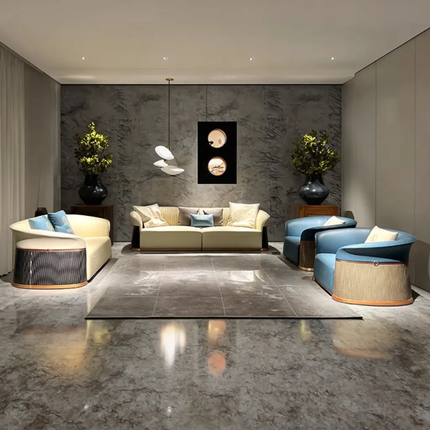 Bentley Customizable Italian Luxury Leather Sofa Postmodern Simple Design