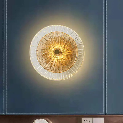Popular Hotel Wall Lamps Interior Round Glass Indoor Designer Nordic Decorative Bedroom Lights Luxury Wall Lamp