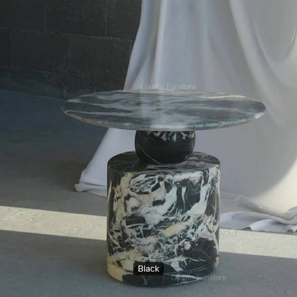 Popular New Design Round Marble Top Extendable Convertible Coffee Table Modern Living Room Furniture For Hotel Villa Decoration