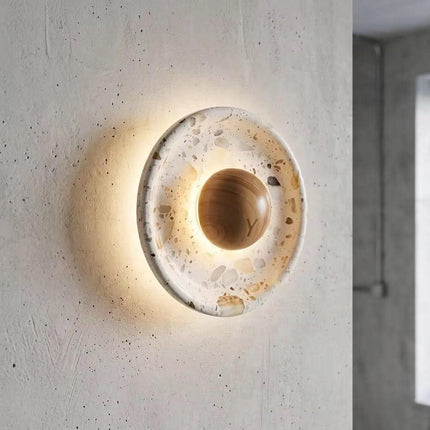Wabi Sabi Sconce Light Medieval Style Background Corridor Bedside Translucent Stone LED Modern Simple Nordic Wall Lamp for
