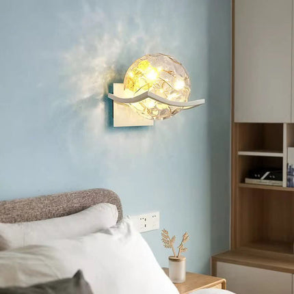 Bedside Wall Lamp Antler Luxury Nordic Style Stars Bedroom Living Room Stairs Background Romantic Ins Warm Simple LED Iron Glass